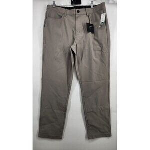 01.Algo Men's 33X30 Light Green WarpTech Commuter 5 Pocket Slim Fit Pants NWT